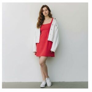 Old Navy Red Eyelet Embroidered Cami Mini Dress – XL Tall NWT